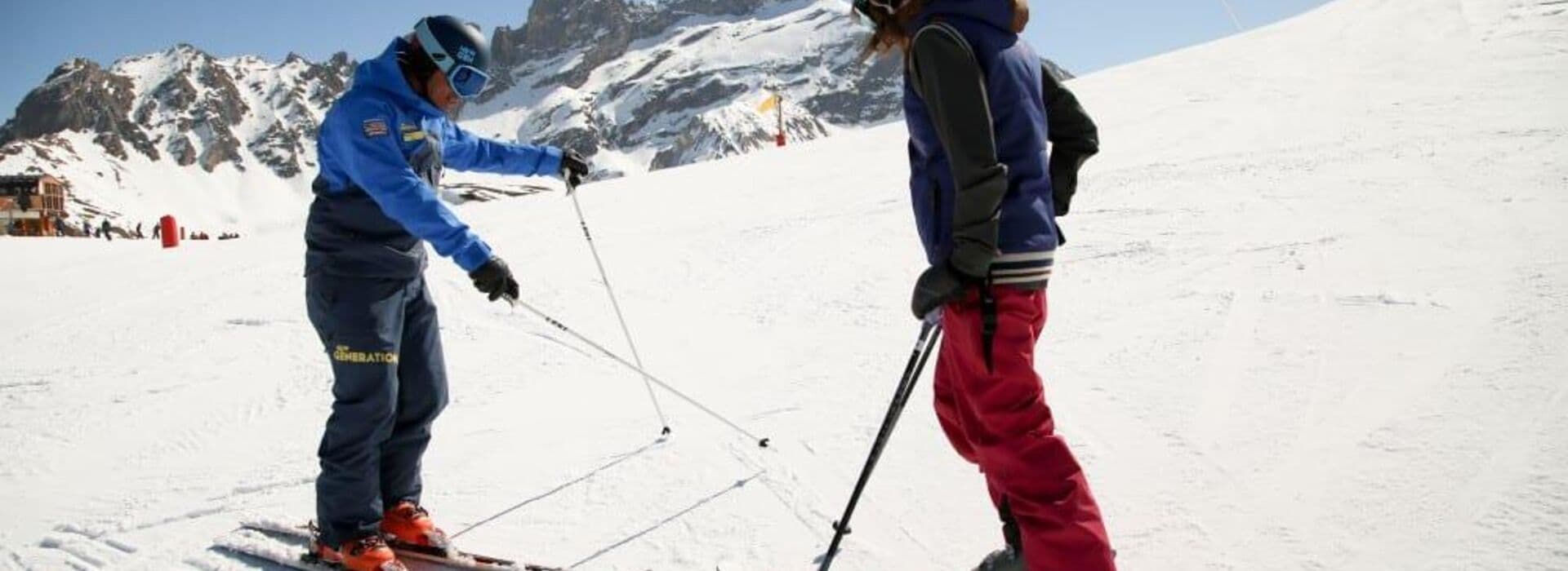 Expert skier in powder